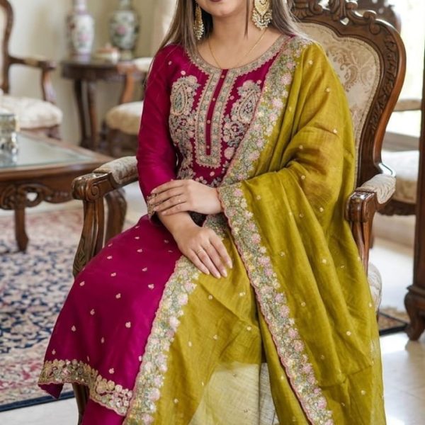 Sequence Embroidery Three Piece