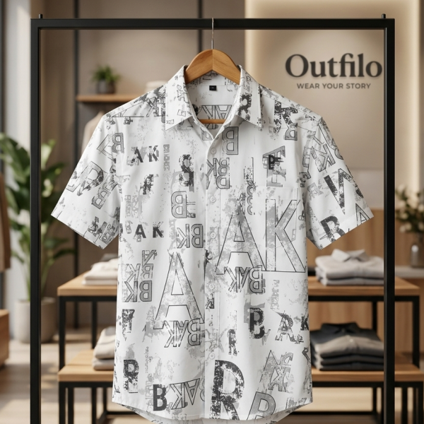 Print Shirt Cotton Half Sleeve For Men's